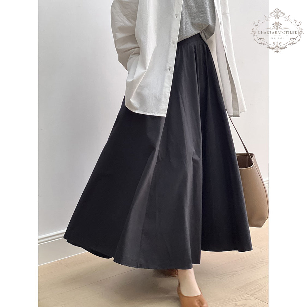 Yamamoto style girl umbrella skirt Japanese black umbrella skirt A-line skirt [CHSK134]