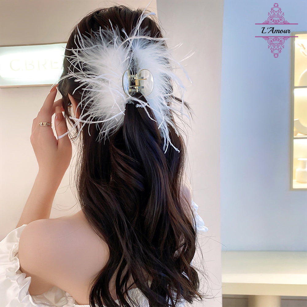 Flow style fairy feather shark clip feather design shark clip [LA151]