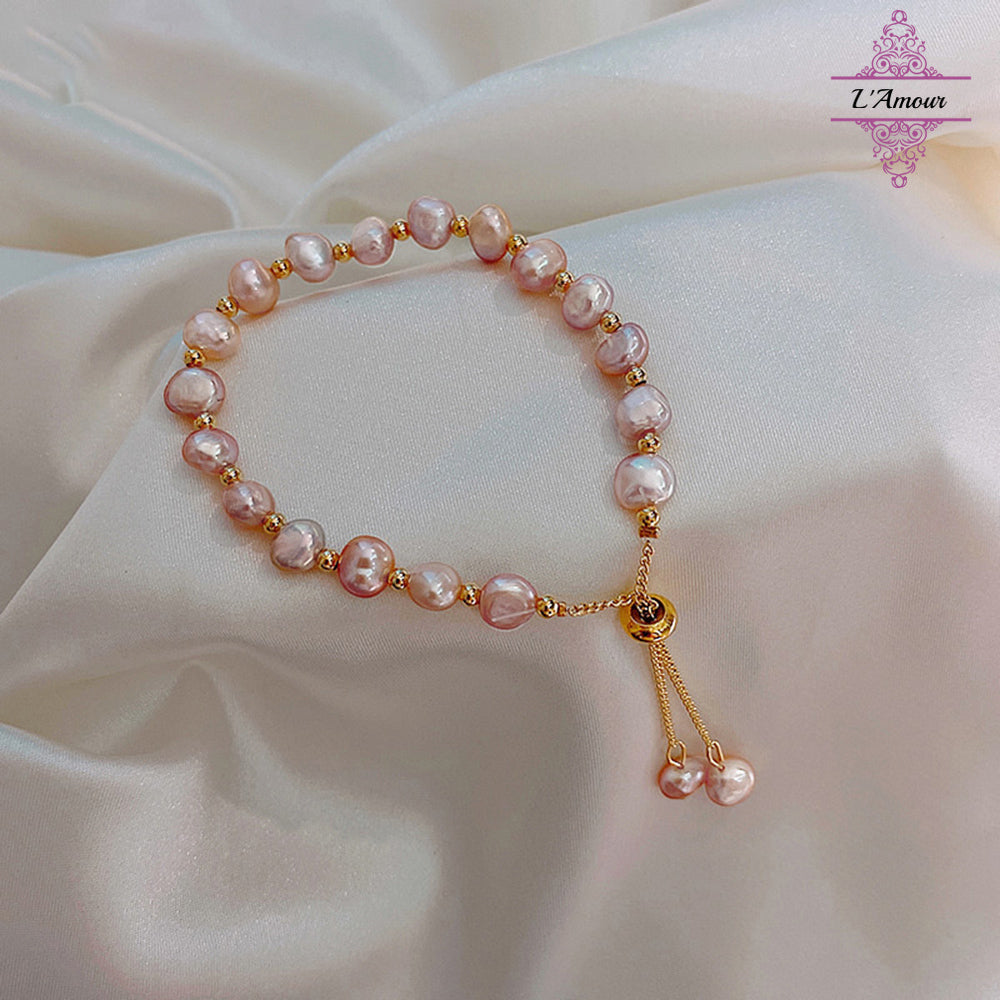 Baroque freshwater pearl bracelet Korean fashion ins temperament pearl bracelet [LA153]