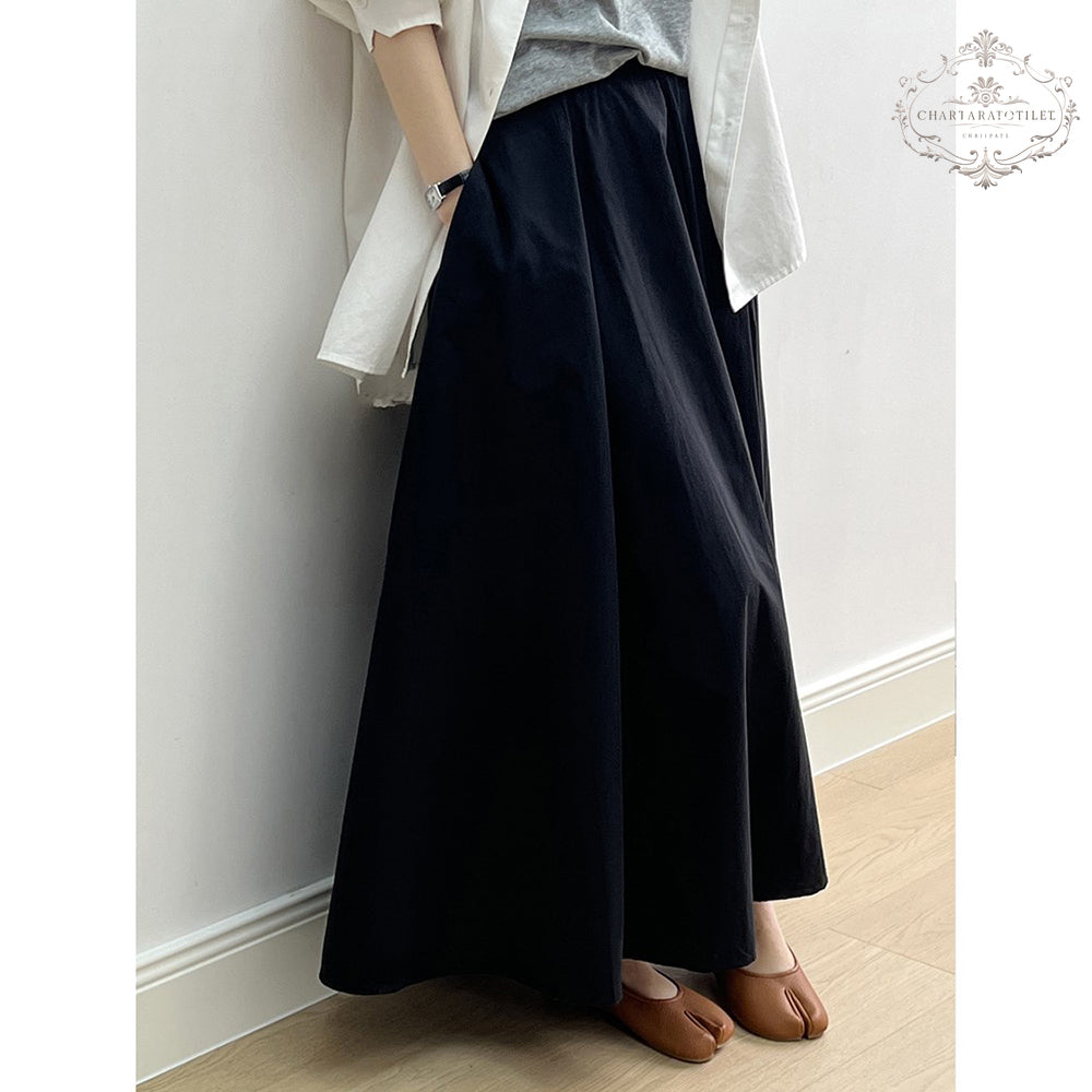 Yamamoto style girl umbrella skirt Japanese black umbrella skirt A-line skirt [CHSK134]