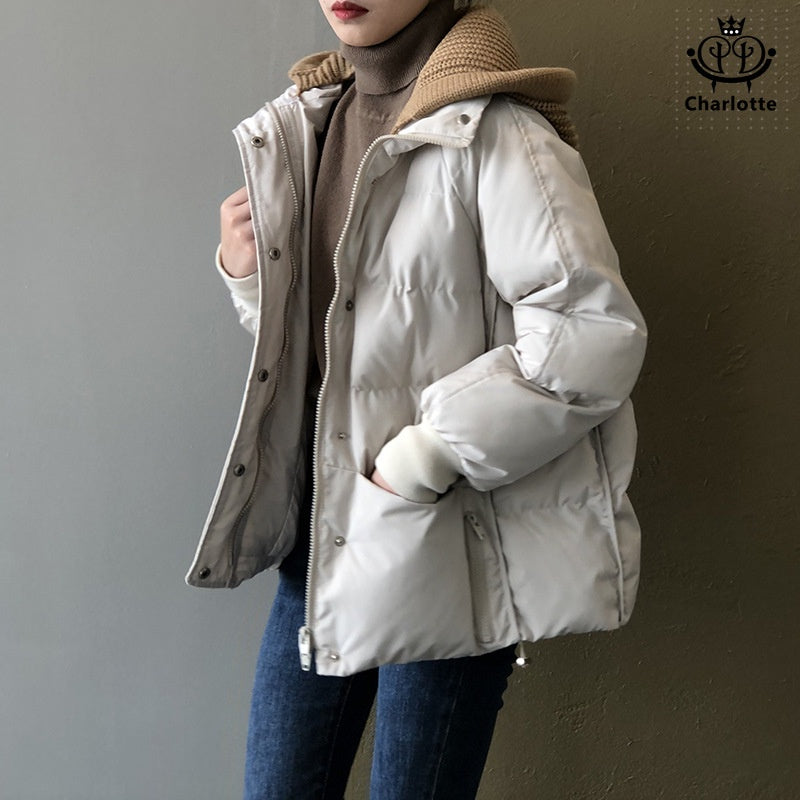 French woolen hat women's warm jacket hooded jacket [CHCO42]