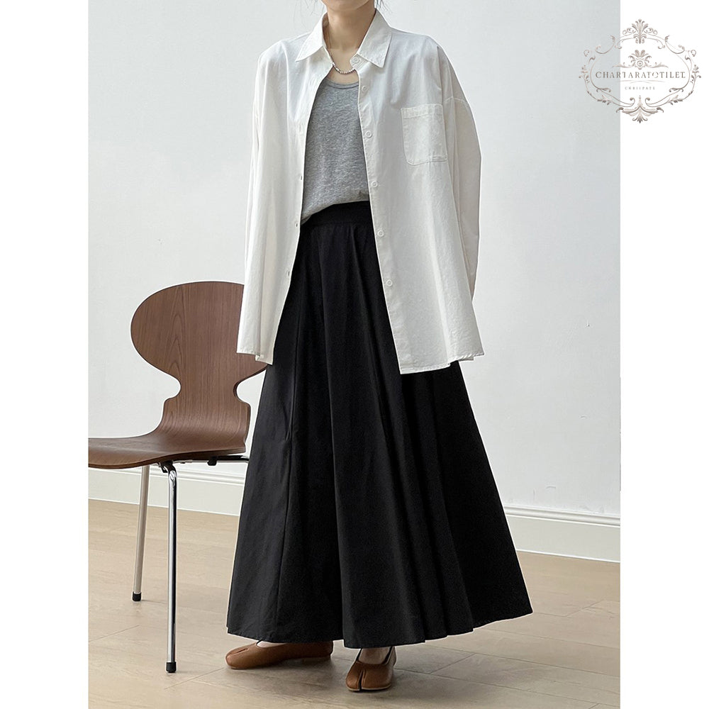 Yamamoto style girl umbrella skirt Japanese black umbrella skirt A-line skirt [CHSK134]