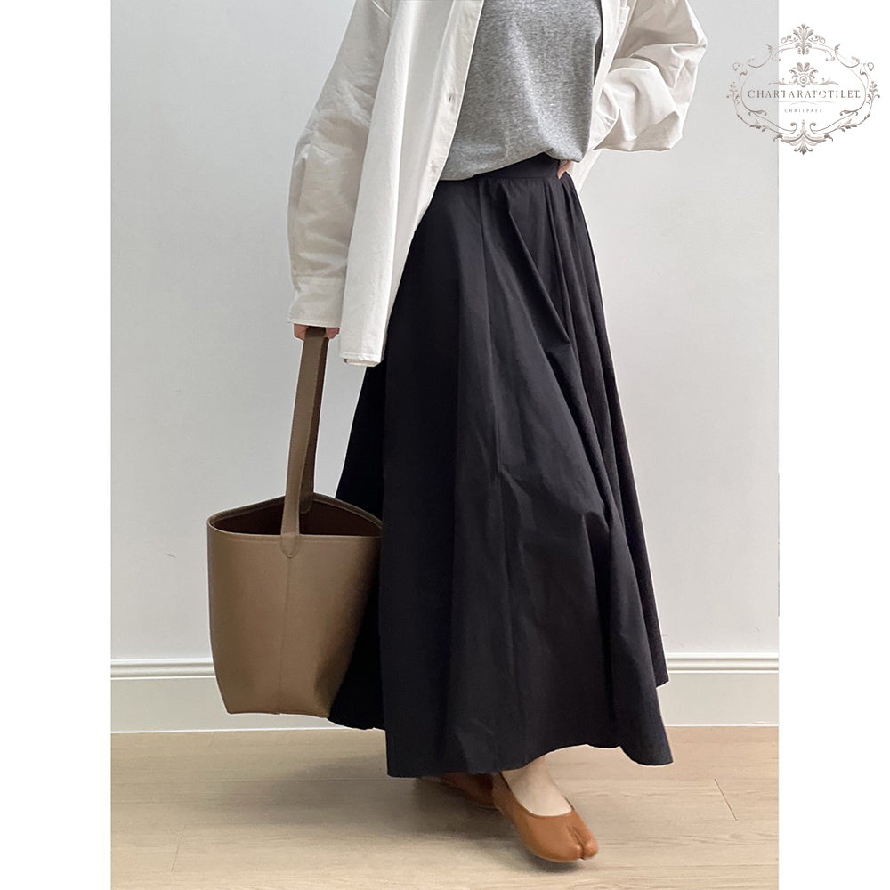 Yamamoto style girl umbrella skirt Japanese black umbrella skirt A-line skirt [CHSK134]