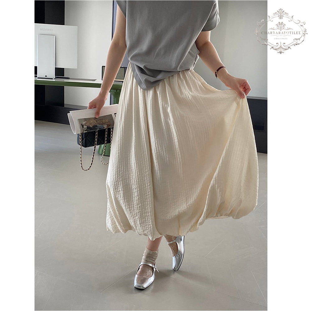 Fairy fluffy flower bud skirt with textured texture and heart-warming beauty skirt CHSK147