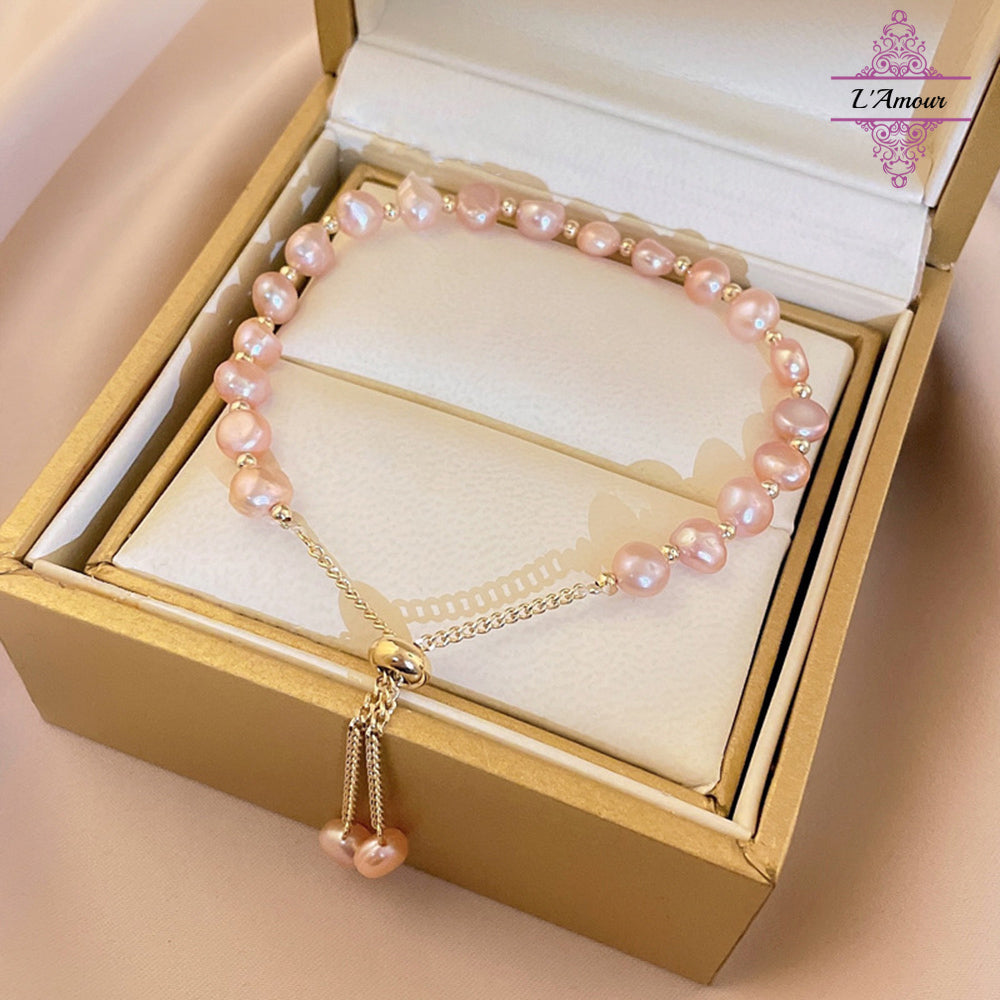 Baroque freshwater pearl bracelet Korean fashion ins temperament pearl bracelet [LA153]