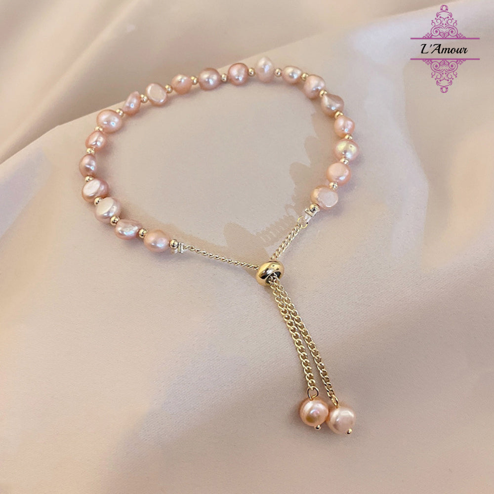 Baroque freshwater pearl bracelet Korean fashion ins temperament pearl bracelet [LA153]