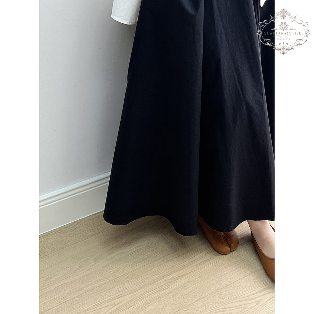 Yamamoto style girl umbrella skirt Japanese black umbrella skirt A-line skirt [CHSK134]