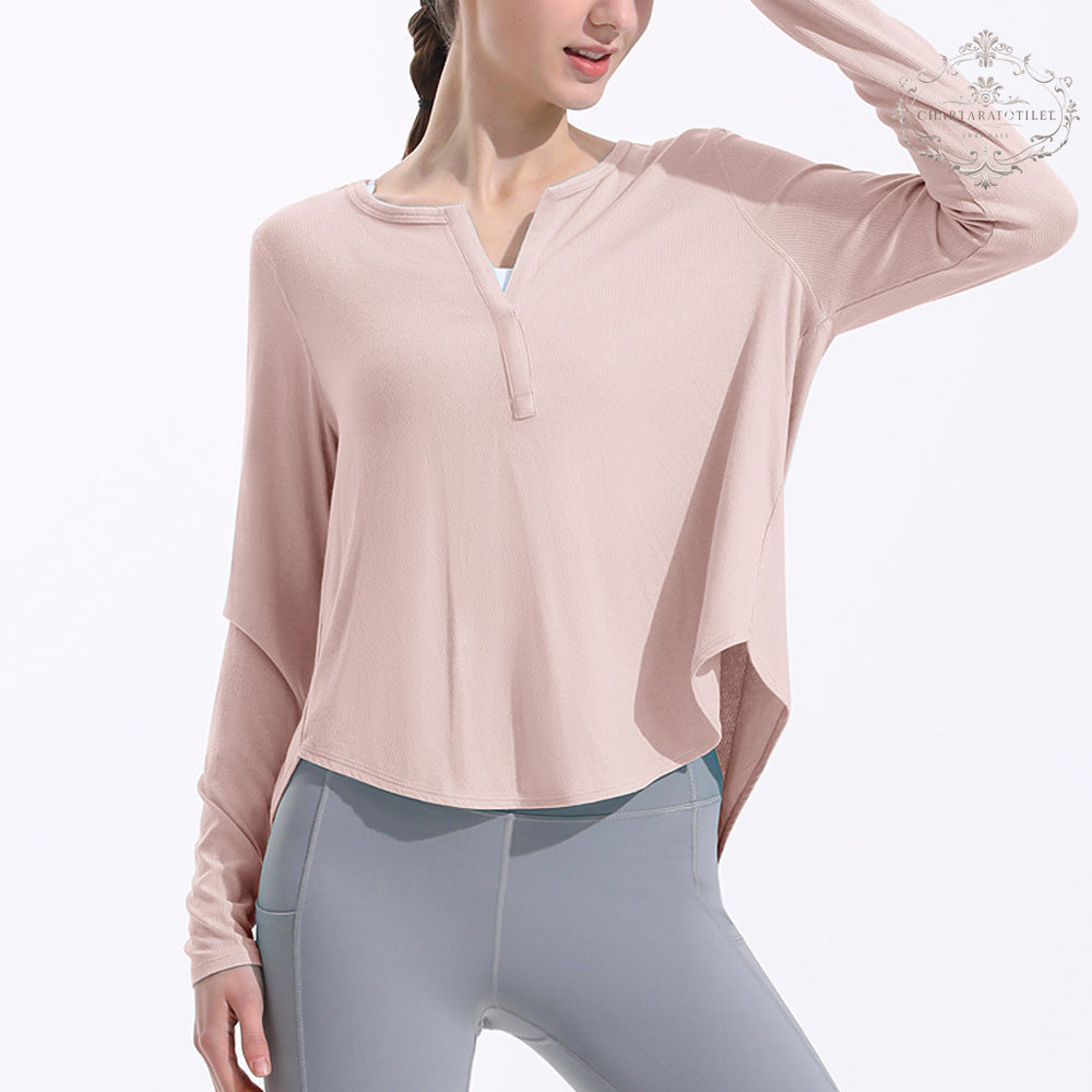 Comfortable, breathable, nude-feeling yoga long-sleeved T, thin and slimming fitness yoga clothes [YOGA13]