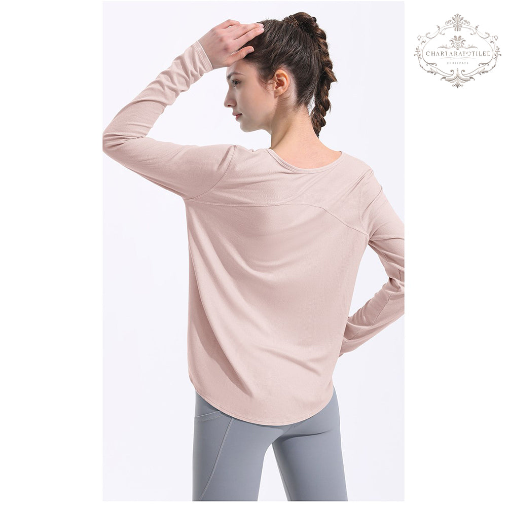 Comfortable, breathable, nude-feeling yoga long-sleeved T, thin and slimming fitness yoga clothes [YOGA13]