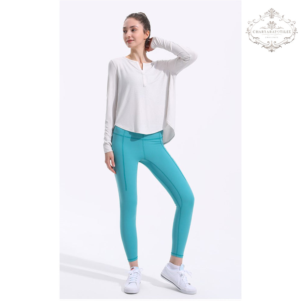 Comfortable, breathable, nude-feeling yoga long-sleeved T, thin and slimming fitness yoga clothes [YOGA13]