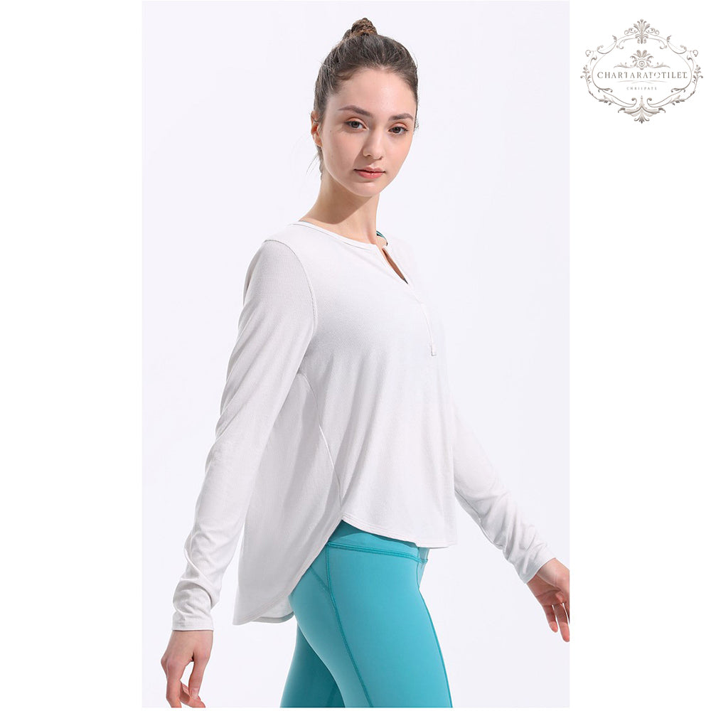 Comfortable, breathable, nude-feeling yoga long-sleeved T, thin and slimming fitness yoga clothes [YOGA13]