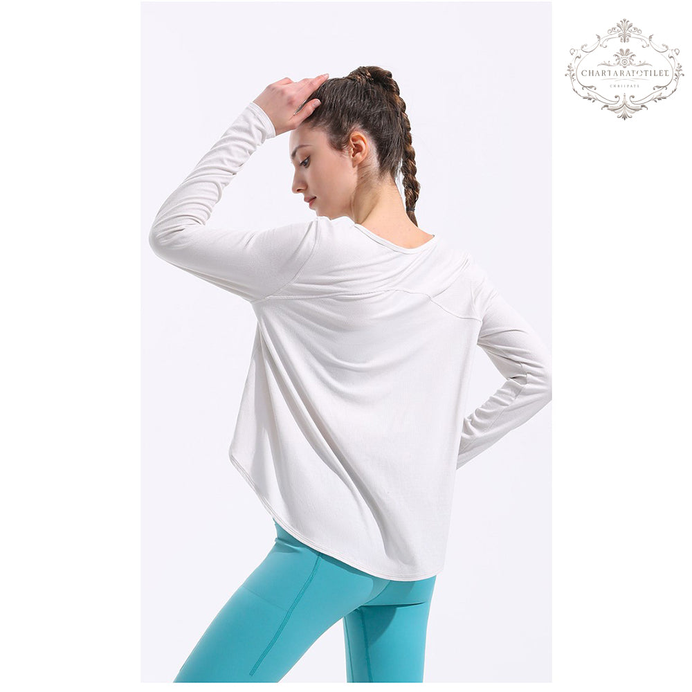 Comfortable, breathable, nude-feeling yoga long-sleeved T, thin and slimming fitness yoga clothes [YOGA13]