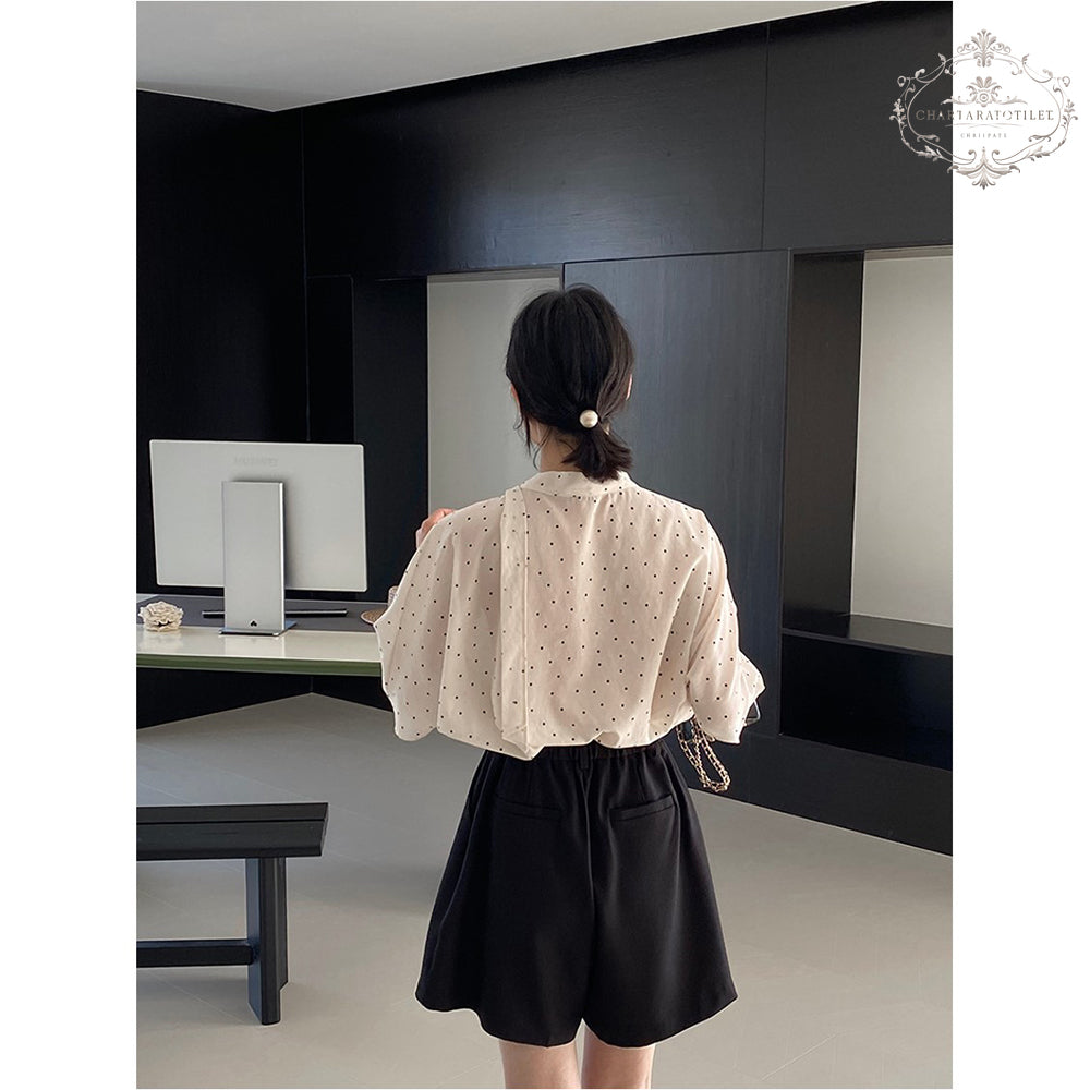 Korean style three-quarter shorts casual A-line pants skirt [CHOR11]