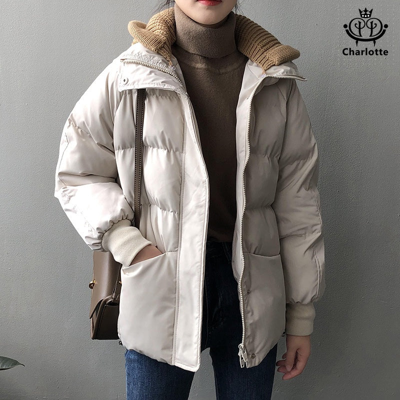 French woolen hat women's warm jacket hooded jacket [CHCO42]