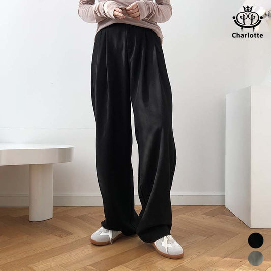 Fashionable high-waisted cigarette pipe wide suit trousers high-waisted straight suit trousers [CHSP12]