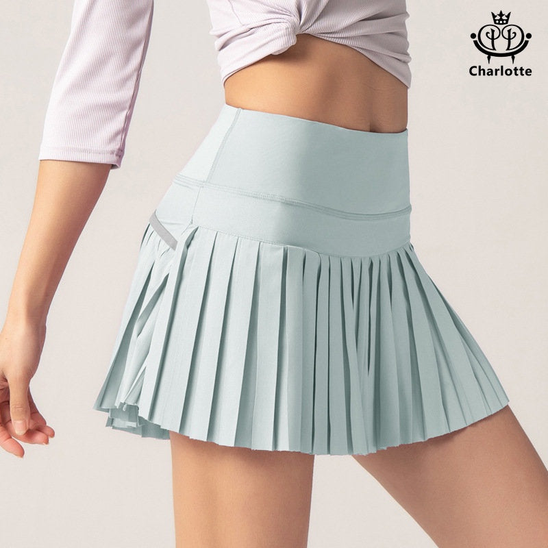 Elegant 100-fold anti-exposure tennis skirt sports pants and fitness skirt pants [YOGA02]