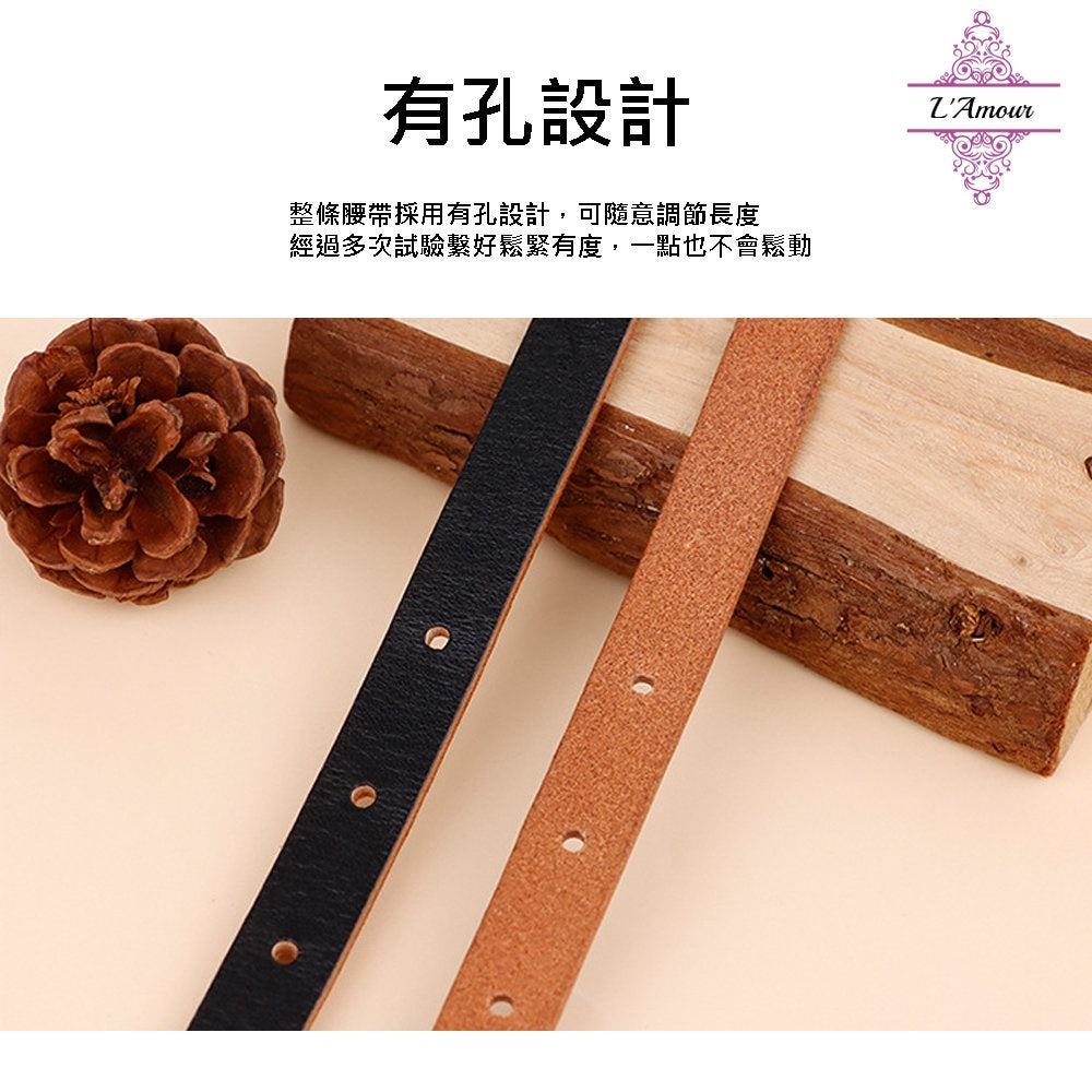 European style palace baroque personalized carved belt genuine leather pin buckle belt [LA134]