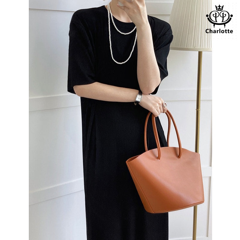 Cool and slippery summer lazy pullover pleated T-shirt long dress drapey dress [CHSK99]