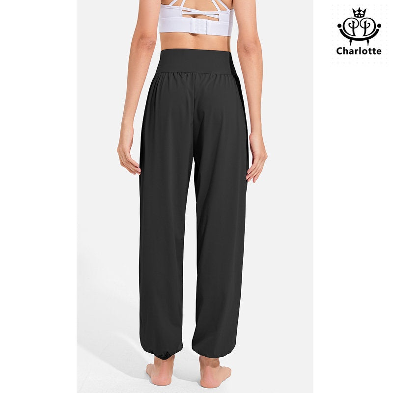 Ice-like silky dance pants, high UV protection sports pants, slimming and quick-drying yoga pants [YOGA08]