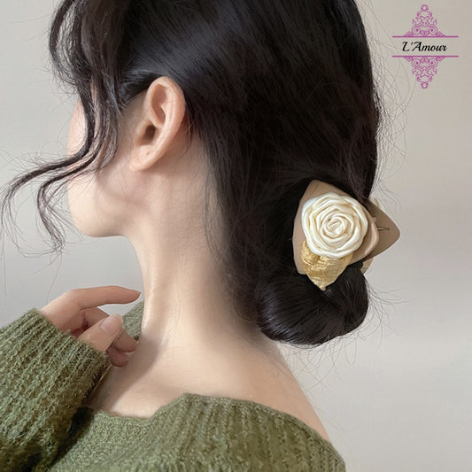 Forest style camellia flower hairpin for the back of the head [LA143]