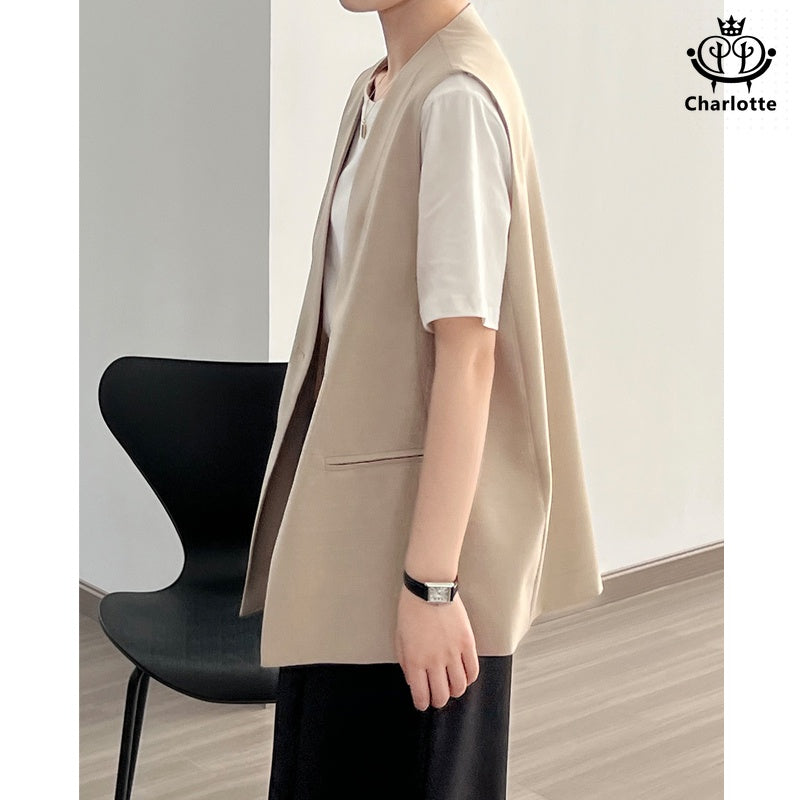 French sleeveless suit vest temperament vest jacket [CHCO69]