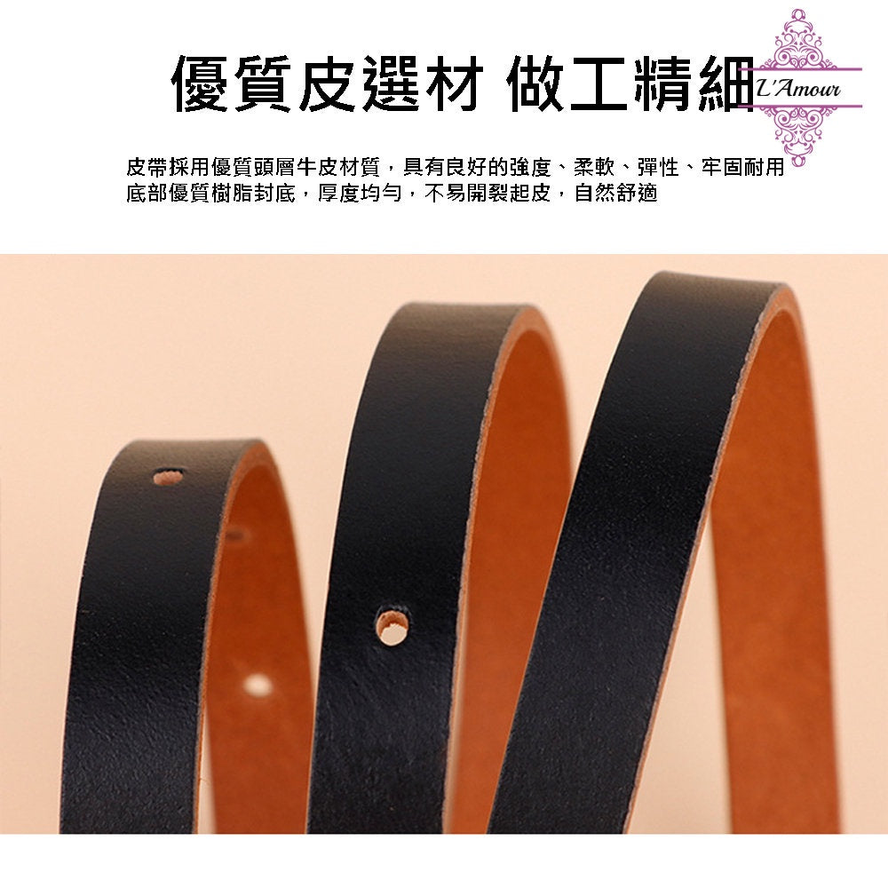 European style palace baroque personalized carved belt genuine leather pin buckle belt [LA134]