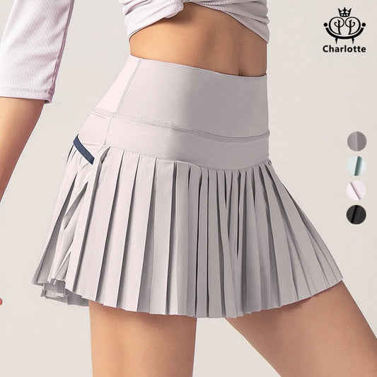 Elegant 100-fold anti-exposure tennis skirt sports pants and fitness skirt pants [YOGA02]