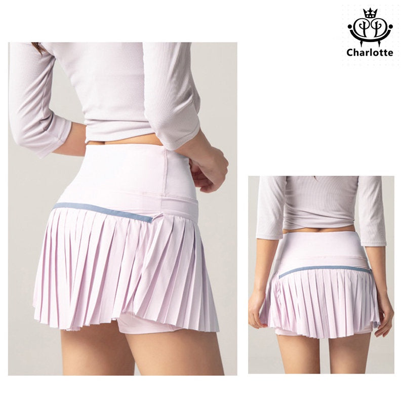 Elegant 100-fold anti-exposure tennis skirt sports pants and fitness skirt pants [YOGA02]