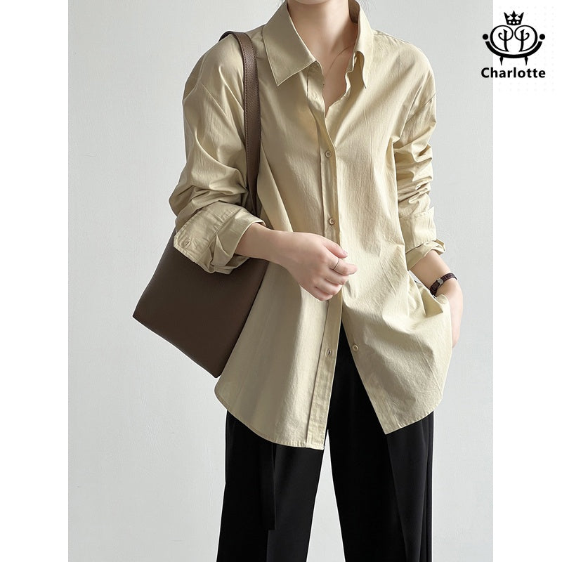 Spring new long-sleeved shirt pure cotton shirt [CHSH105]