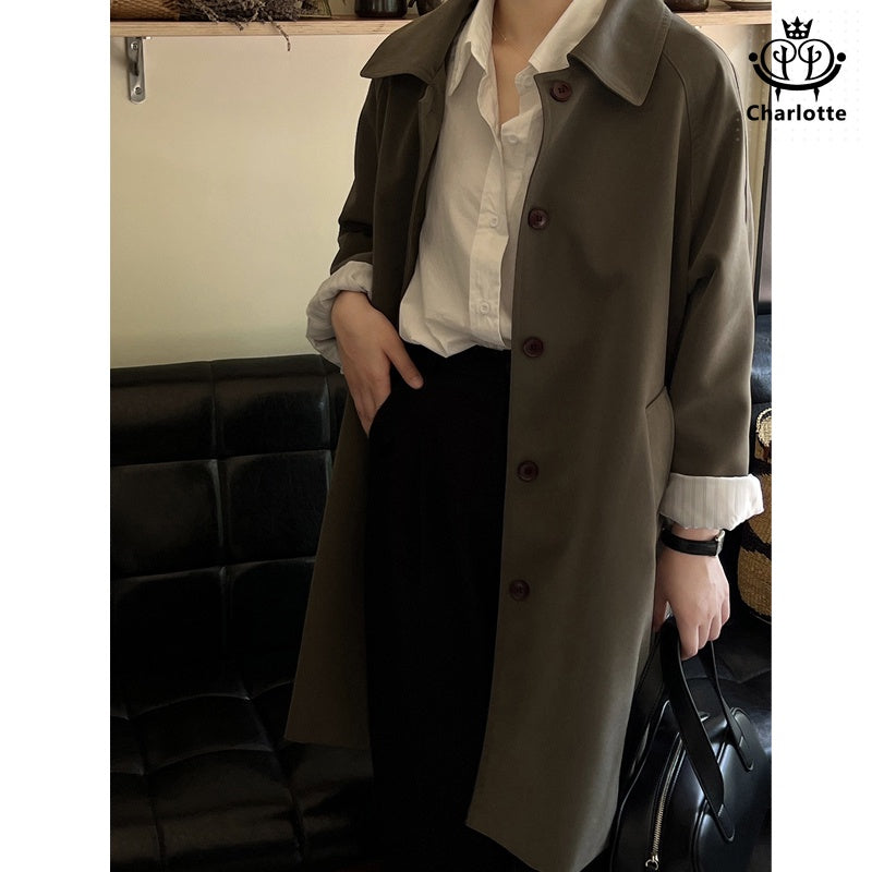 French urban pretty girl's loose and versatile mid-length coat [CHCO71]