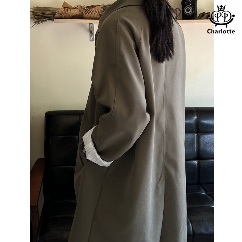 French urban pretty girl's loose and versatile mid-length coat [CHCO71]