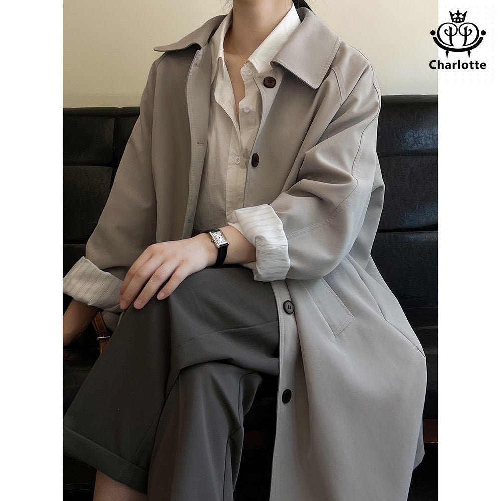 French urban pretty girl's loose and versatile mid-length coat [CHCO71]