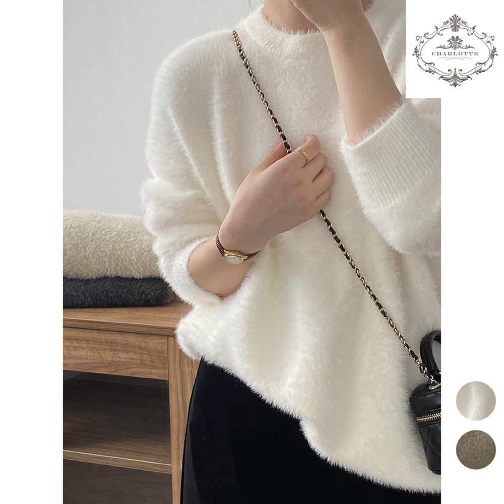 Soft and gentle imitation mink velvet wooly winter warm sweater [CHSW61]