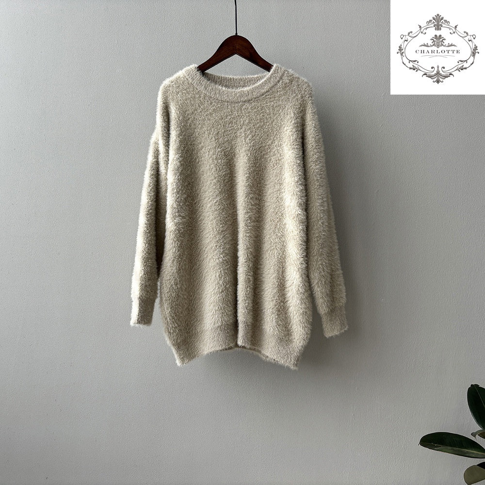 Soft and gentle imitation mink velvet wooly winter warm sweater [CHSW61]