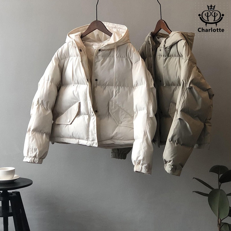 Korean style petite exquisite thickened warm coat soft and soft bread coat [CHCO75]