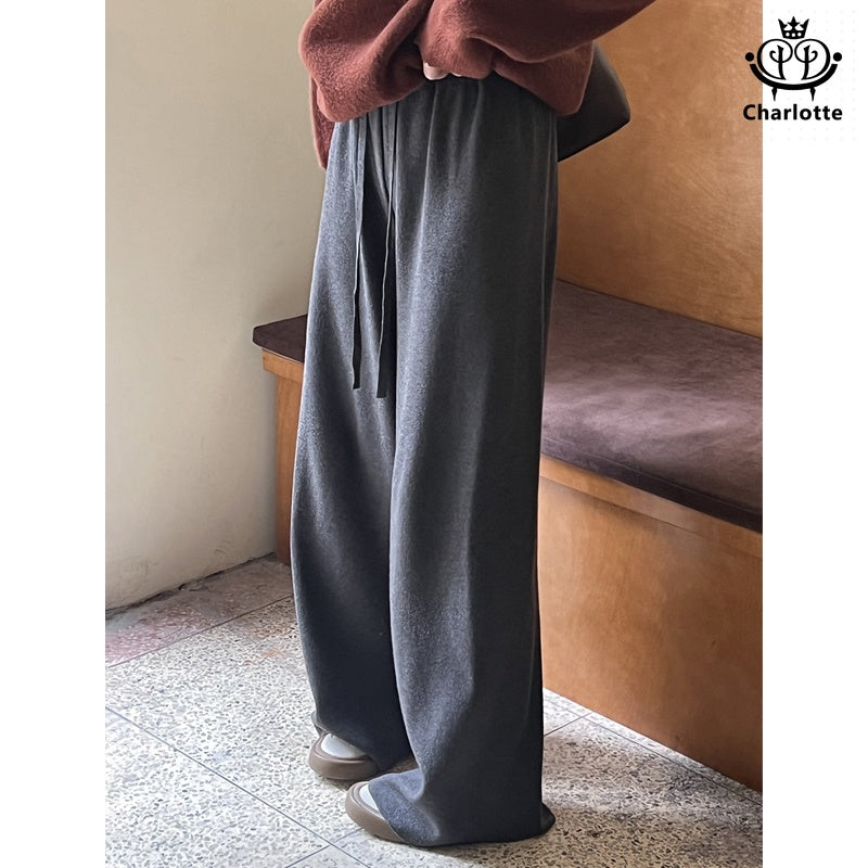 French knitted wide-leg pants and high-waist strappy trousers [CHTR27]