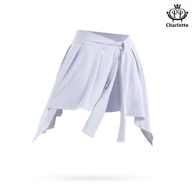 Anti-exposure cover-up one-piece skirt with straps and one-piece skirt yoga skirt [YOGA09]