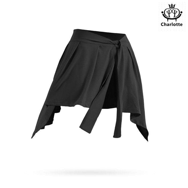 Anti-exposure cover-up one-piece skirt with straps and one-piece skirt yoga skirt [YOGA09]