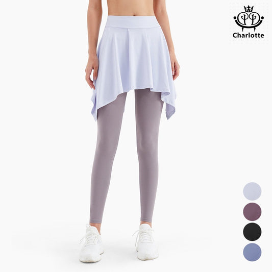 Anti-exposure cover-up one-piece skirt with straps and one-piece skirt yoga skirt [YOGA09]